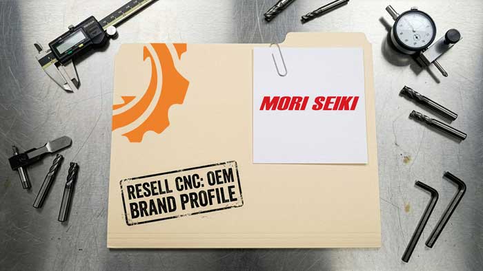 sed Mori Seiki CNC slant-bed lathe with box-way construction and BMT turret on a shop floor. Featured in the Resell CNC Brand Profile covering Mori Seiki's history since 1948, the engineering that built the name, and what the badge means when buying used.