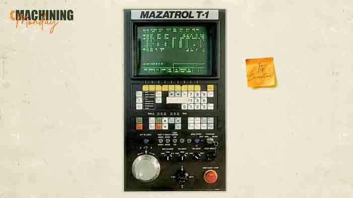 Mazak Mazatrol T-1 control panel, the world's first conversational CNC control, introduced in 1981
