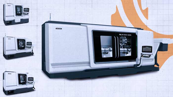 DMG MORI NLX 2500 universal CNC turning center, the family whose turret specification sets the maximum turning diameter