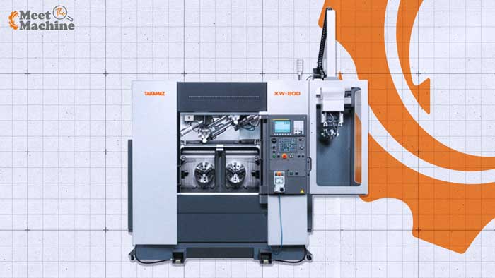 Takamaz XW-200 Twin-Spindle CNC Lathe | Resell CNC Takamaz XW-200 twin-spindle twin-turret CNC production lathe