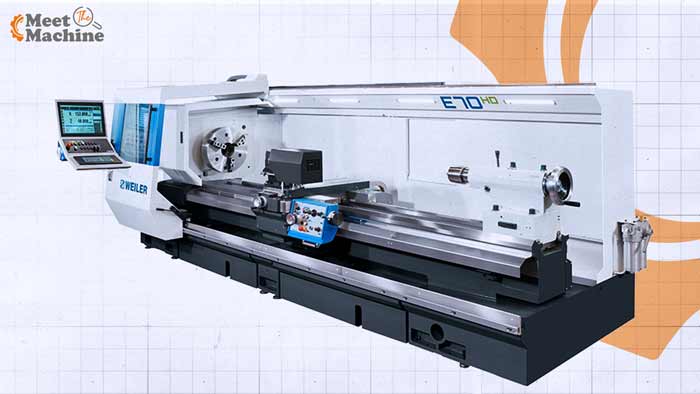 Used Weiler E70 Flat-Bed Precision Lathe Used Weiler E70 flat-bed precision lathe with headstock and long bed, German-built manual and cycle-controlled turning machine